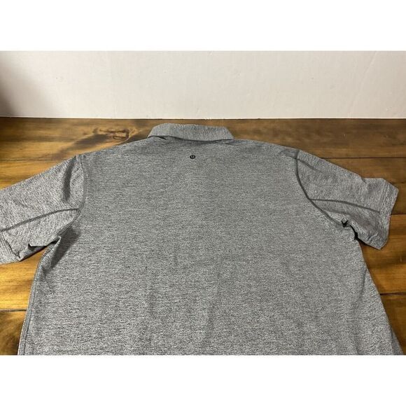 Lululemon Men’s Size 2XL Heathered Gray Polo Short Sleeve Shirt - Picture 10 of 10